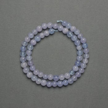 Aquamarine Beads, Smooth Round Bead, 6mm Diameter +/- on Thread, Length 38cm+