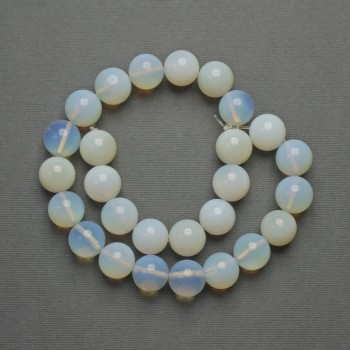 Moonstone Beads, Smooth Ball, 14mm Diameter +/- on Thread, 36cm Length+