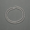 Rock crystal beads, smooth ball-shaped, diameter 4–5 mm, on a thread, length 39 cm+