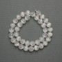 Selenite Beads Smooth Round 10mm, On Thread, 39 cm+