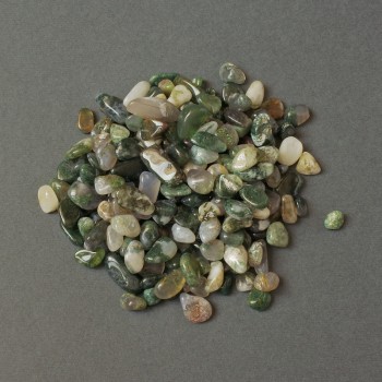 (per 100 g +/-) Natural Moss Agate Chip Without Hole 8-14×5-8 mm+