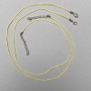 Yellow braided cord for necklace, 1mm diameter, 51-55 cm+