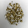 Rhinestones, white, 3.8 mm diameter (+/-), 10 g packaging (+/-)