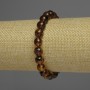 Amber bracelet with smooth beads, 9 mm diameter, 18 cm length, stretch
