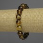 Amber Bracelet Smooth Bead, 12mm diameter, 18cm length, stretch