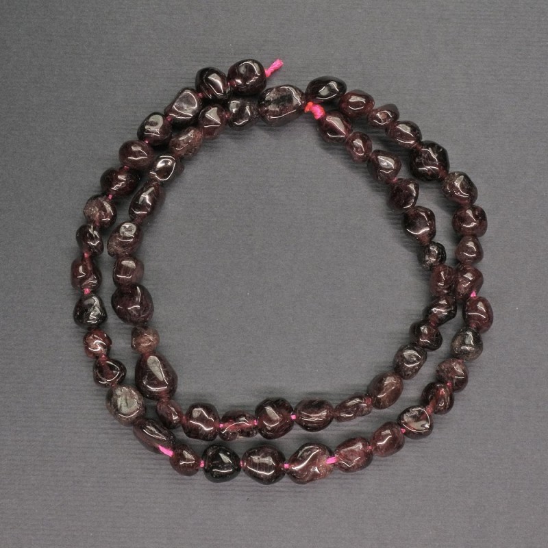 Garnet Faceted Beads, diameter 7 mm, length 40 cm