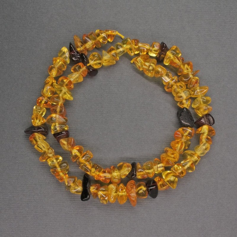Amber Chip Beads, diameter 7x5 mm, length 38 cm