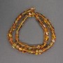 Amber cube-cut beads, 7 mm diameter, 39 cm length ±