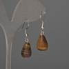 Tiger's Eye Drop Earrings 10x15mm+-, length 35mm+-
