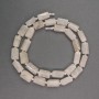 Adularia Beads - Faceted Cylinder, Natural Stone, Diameter 12x6mm+-, Length 41cm+