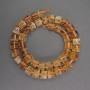 Citrine Beads Cylindrical, Natural Stone, Diameter 9x7 mm, Length 41 cm