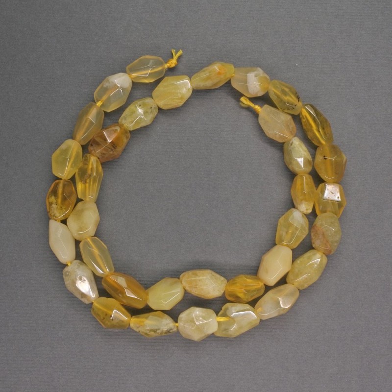 Yellow Agate Bicones Beads, 8×12mm, 39cm Length