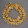 Citrine natural stone chip beads, diameter 9–12×4 mm, length 41 cm ±