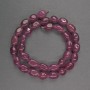 Pink Aventurine Beads - Faceted Rondelles, 8x12 mm, length 39 cm ±