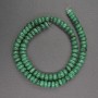 Natural Malachite Rondel Beads, 8x3 mm, 41 cm length ±