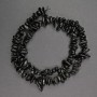 Beads natural stone black tourmaline chip, diameter 6x4 mm, length 41 cm