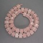 Rose Quartz Cylinder Beads, Natural Stone, 11x6 mm, 40 cm length