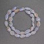 Natural stone beads blue agate faceted rondelle, diameter 13x9x8 mm, strand length 38 cm