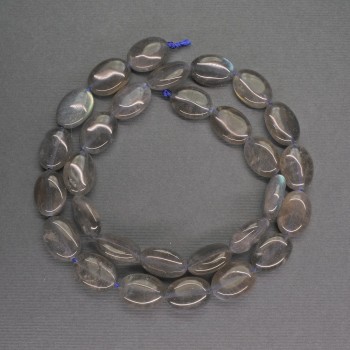 Oval Labradorite beads, diameter 10×15×6 mm, length about 41 cm
