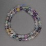 Beads of natural fluorite, faceted ball, 6mm diameter, length 39 cm +/-