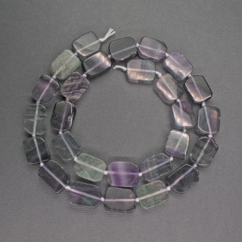 Rectangular Fluorite Beads, Natural Stone, 10×13×3 mm, Length 42 cm ±