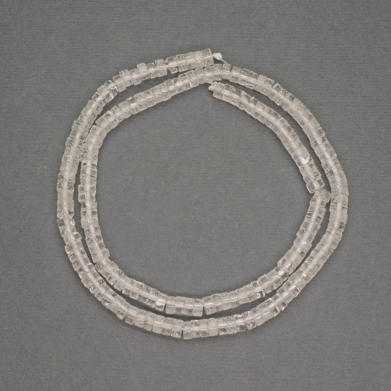 Natural stone beads — rock crystal rondelle, diameter 4.5×2 mm, length 39 cm