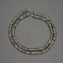 Labradorite natural stone rondelle beads, diameter 4x2 mm, length 38 cm