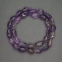 Natural amethyst gemstone beads, faceted, diameter 9-14×9-11 mm, length 39 cm