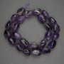 Beads of natural amethyst faceted, diameter 12x14 mm, length 39 cm
