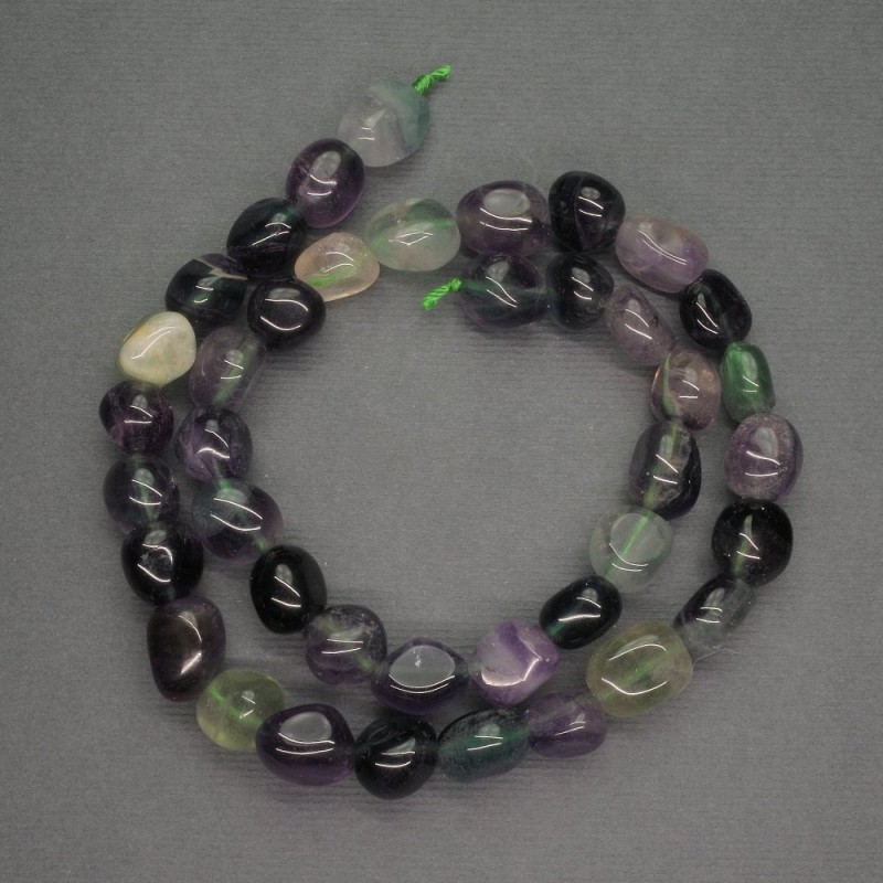 Natural fluorite rondelle beads, diameter 9 mm +/-, length 39 cm+