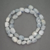 Faceted aquamarine natural stone beads, diameter 10–12 mm, length 40 cm ±