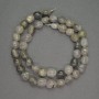 Labradorite natural stone beads, cabochon-cut, 8 mm diameter, 39 cm length