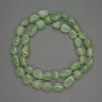 Natural jade briolette beads, diameter 8–10 mm, length 42 cm
