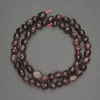 Natural garnet beads, faceted, 6 mm diameter ±, 39 cm length ±