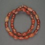 Natural Sardonyx Barrel Beads, 9×12 mm, 40 cm length