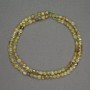 Beads of natural green garnet, coin-shaped, faceted, diameter 4x2 mm +-, length 40 cm +-
