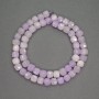 Beads of natural kunzite, faceted cube beads, diameter 7 mm, length 39 cm