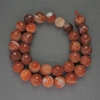 Sardonyx Beads, Natural Stone, Faceted Sphere, 12mm Diameter, 37cm Length