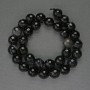 Faceted agate ball beads, 11 mm diameter ±, on a thread, length 37 cm+