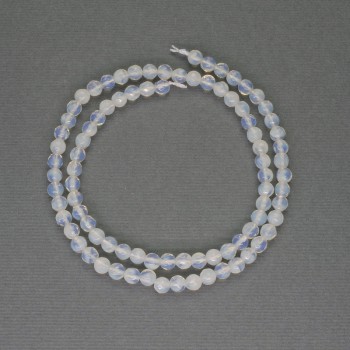 Moonstone Beads, Faceted Round 4mm +/- on Thread, Length 35 cm+