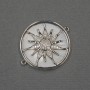 Sun Connector with Natural Mother-of-Pearl, Silvery Metal