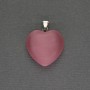 Pink Heart Pendant with Cat's Eye