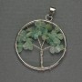 Pendant Tree of Life Jade, natural stone, diameter 36mm±, length 47mm±