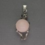 Pendant 'Skeleton' Pink Quartz Ball, diameter 16 mm ± 20×50 mm+