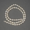 River white oval pearls on a thread, diameter 6 x 4.5-5 mm, length 36 cm+