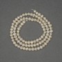 Freshwater White Oval Pearls on a Thread, diameter 4×3.5 mm, length 36 cm+