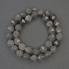 Smoky Quartz Beads, Faceted, Diameter 10x9 mm, On Thread, Length 37 cm+