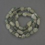 Beads of Rutile Quartz 'Hairy' Faceted on Thread, diameter 8-10×7 mm, length 40 cm +