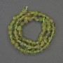 Chrysoprase faceted beads, 8×6 mm, on thread, length 40 cm+