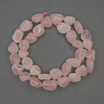 Pink Quartz Beads, Faceted, 12x10 mm, on Thread, 38 cm long